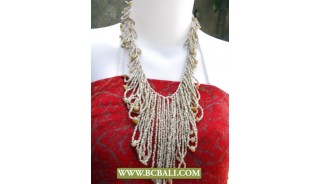 White Casandra Squins Necklace Fashion